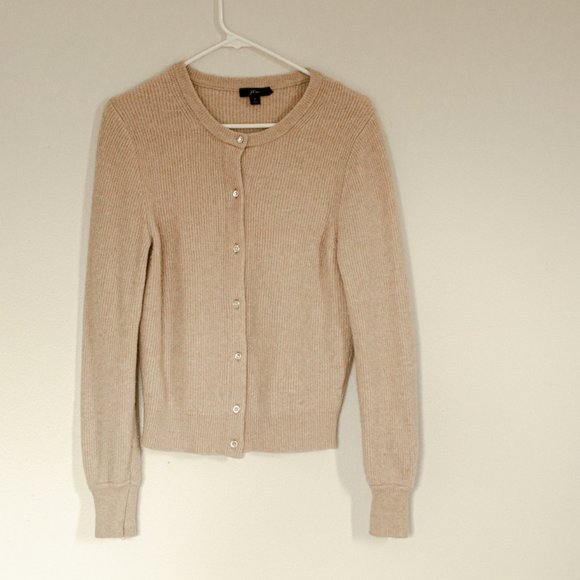 J. Crew Sweaters J Crew Wool Cardigan With Crystal Buttons Poshmark